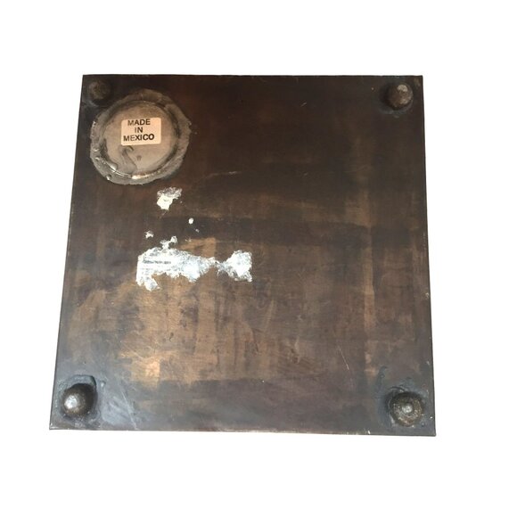 Pillar Candle Holder Copper Handmade Hammered Candle Holder 10in W Candle - Picture 5 of 7